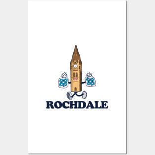 Rochdale Town Hall (1930s rubberhose cartoon character style) Posters and Art